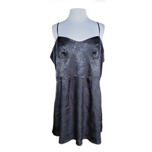 BP. | NWT Junior's Corset Satin Slipdress In Black - Size 1X